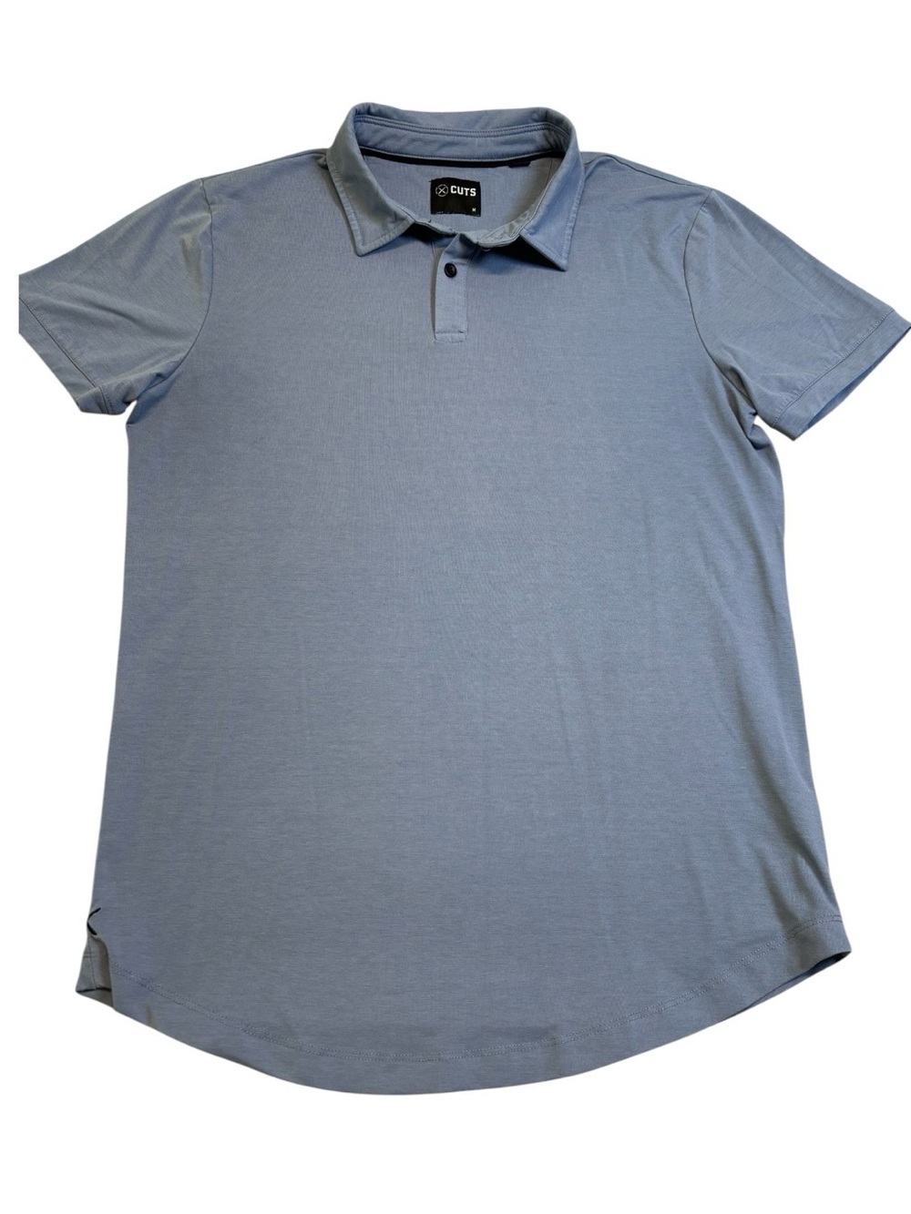 Cuts Clothing AO Polo Ocean Blue Curved Hem Men’s Medium EUC